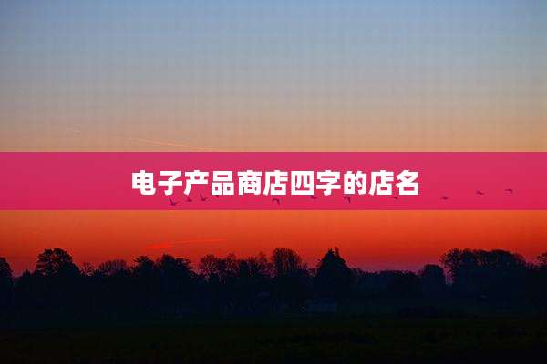 电子产品商店四字的店名