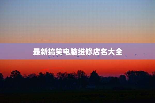 最新搞笑电脑维修店名大全