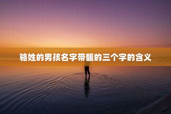 骆姓的男孩名字带馥的三个字的含义