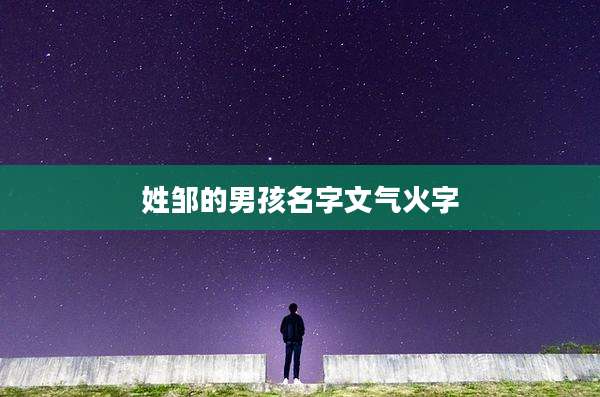 姓邹的男孩名字文气火字