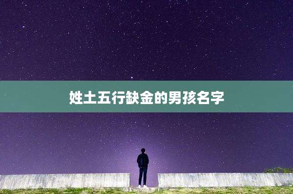 姓土五行缺金的男孩名字