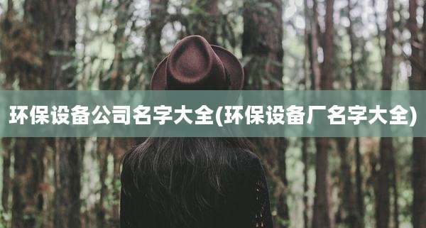 环保设备公司名字大全(环保设备厂名字大全)