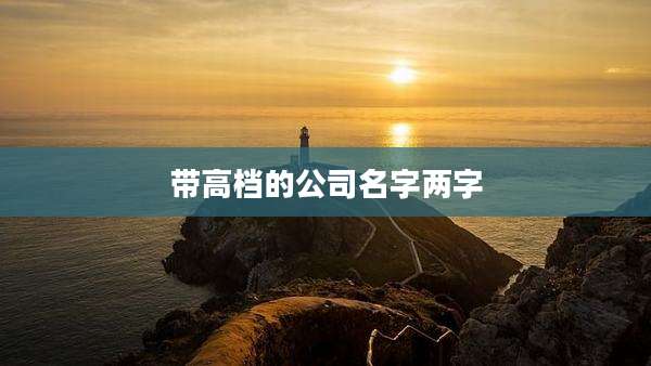 带高档的公司名字两字