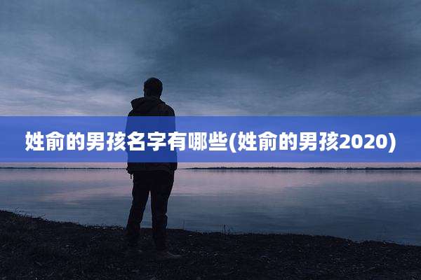 姓俞的男孩名字有哪些(姓俞的男孩2020)