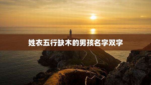 姓衣五行缺木的男孩名字双字