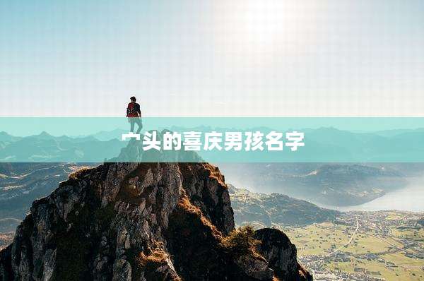 宀头的喜庆男孩名字