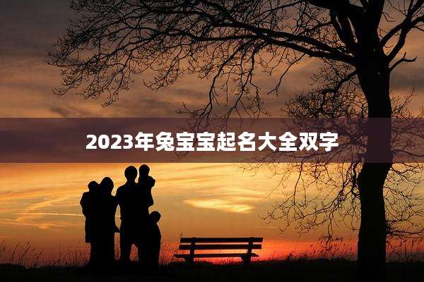2023年兔宝宝起名大全双字