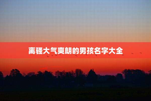离骚大气爽朗的男孩名字大全