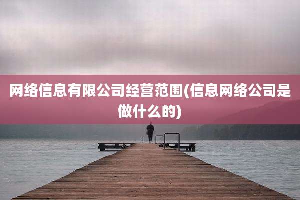 网络信息有限公司经营范围(信息网络公司是做什么的)