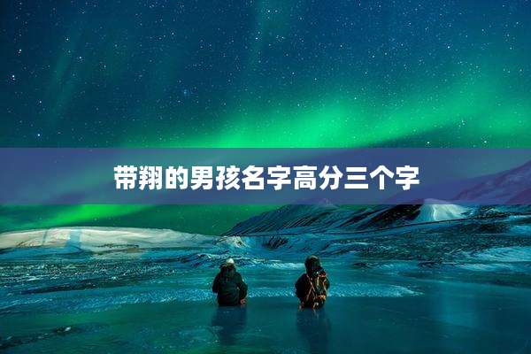 带翔的男孩名字高分三个字
