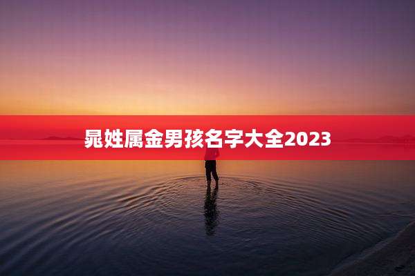 晁姓属金男孩名字大全2023