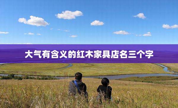 大气有含义的红木家具店名三个字