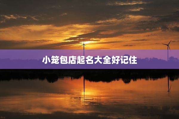 小笼包店起名大全好记住