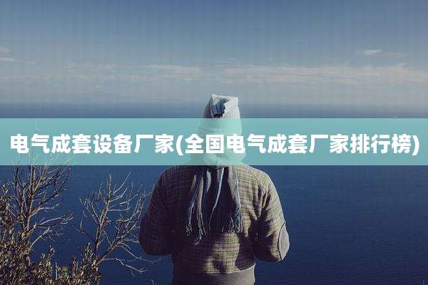 电气成套设备厂家(全国电气成套厂家排行榜)