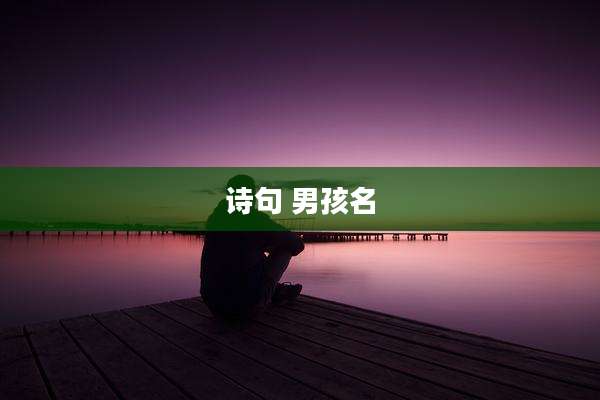 诗句 男孩名