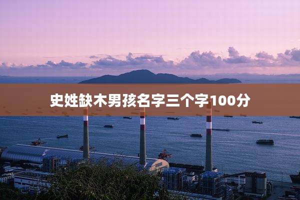 史姓缺木男孩名字三个字100分