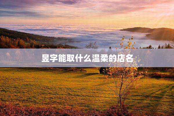 昱字能取什么温柔的店名
