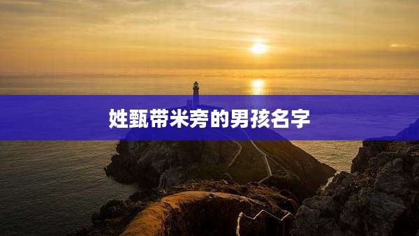 姓甄带米旁的男孩名字