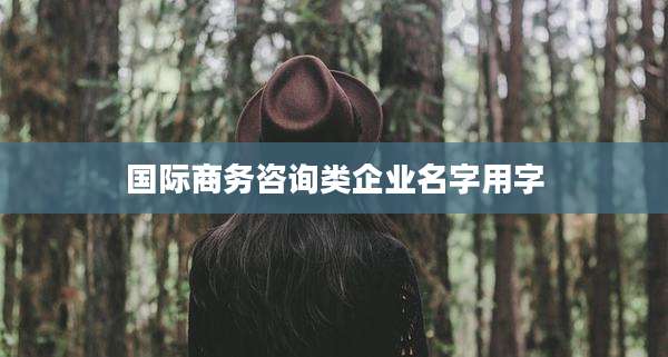 国际商务咨询类企业名字用字