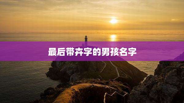 最后带卉字的男孩名字