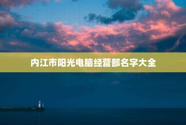 内江市阳光电脑经营部名字大全