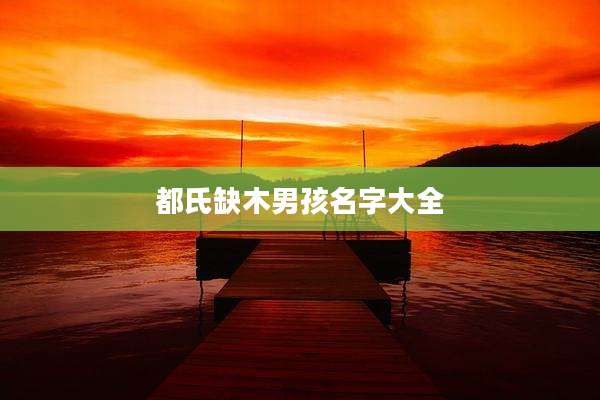都氏缺木男孩名字大全