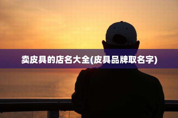 卖皮具的店名大全(皮具品牌取名字)
