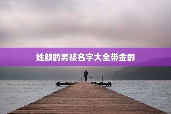姓颜的男孩名字大全带金的