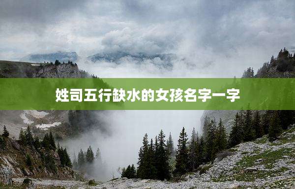 姓司五行缺水的女孩名字一字