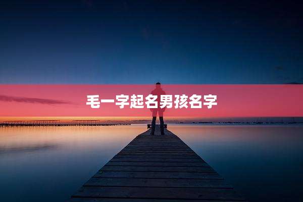 毛一字起名男孩名字