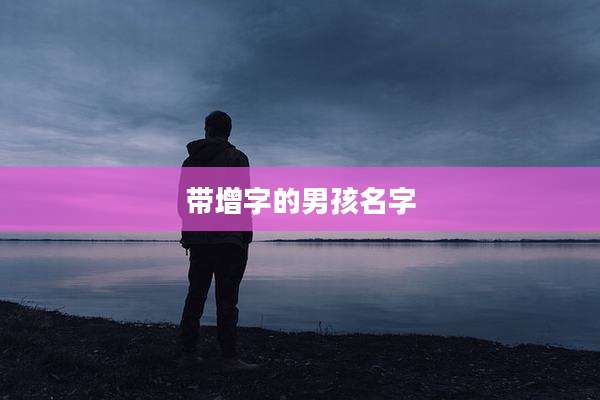 带增字的男孩名字