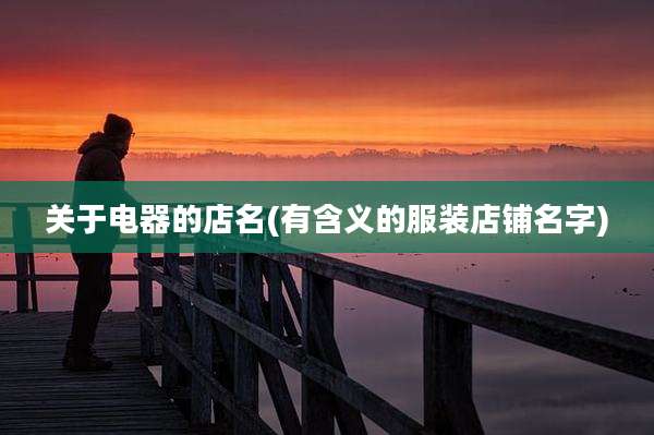 关于电器的店名(有含义的服装店铺名字)