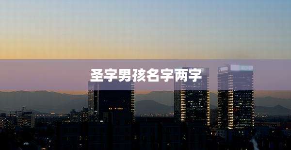 圣字男孩名字两字