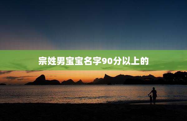 宗姓男宝宝名字90分以上的