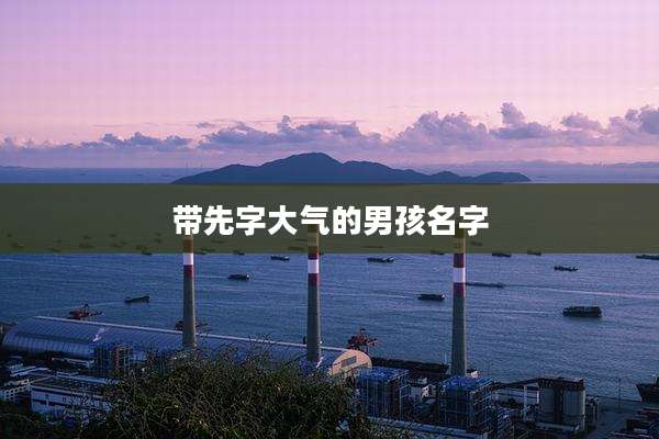 带先字大气的男孩名字