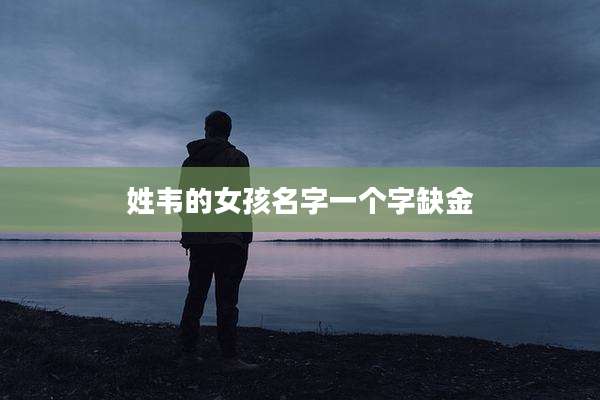 姓韦的女孩名字一个字缺金