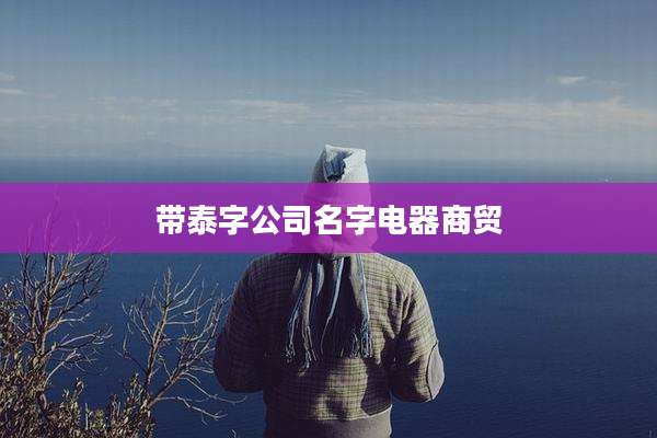 带泰字公司名字电器商贸