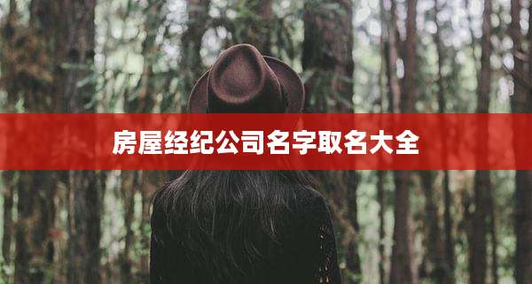 房屋经纪公司名字取名大全