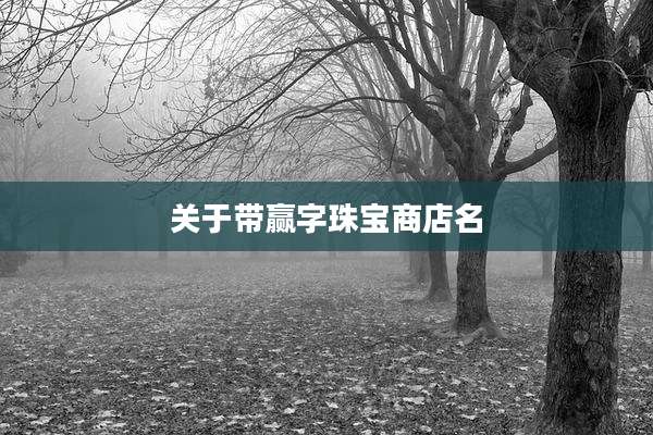 关于带赢字珠宝商店名
