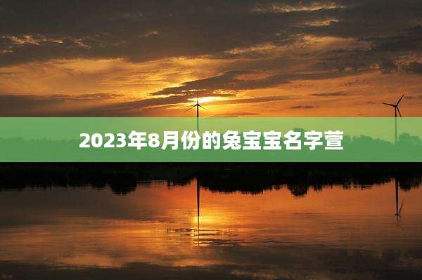 2023年8月份的兔宝宝名字萱