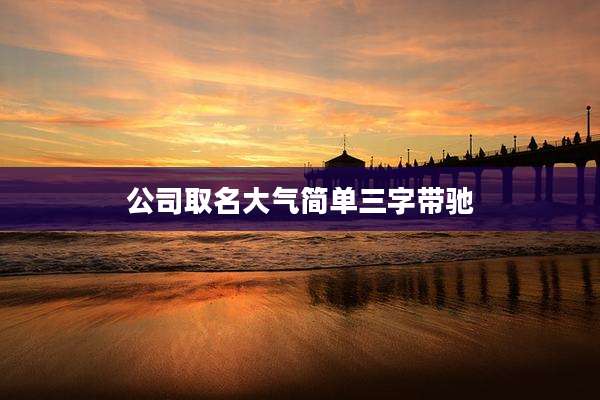 公司取名大气简单三字带驰