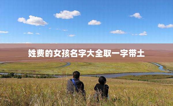 姓费的女孩名字大全取一字带土