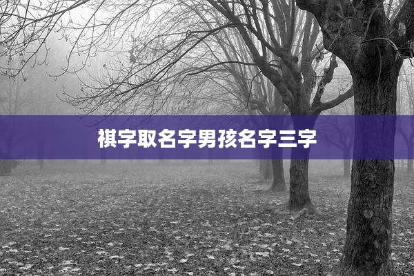 祺字取名字男孩名字三字