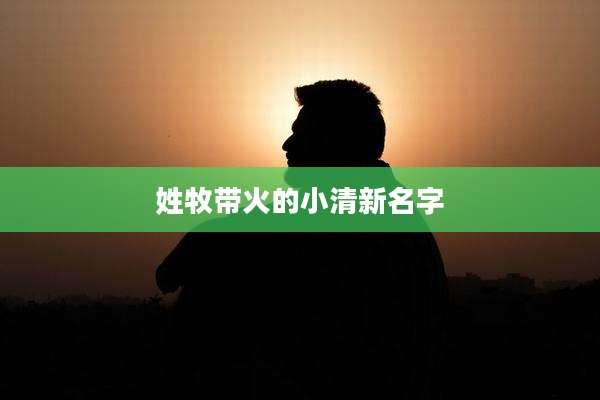 姓牧带火的小清新名字