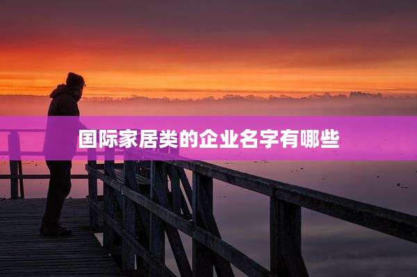 国际家居类的企业名字有哪些