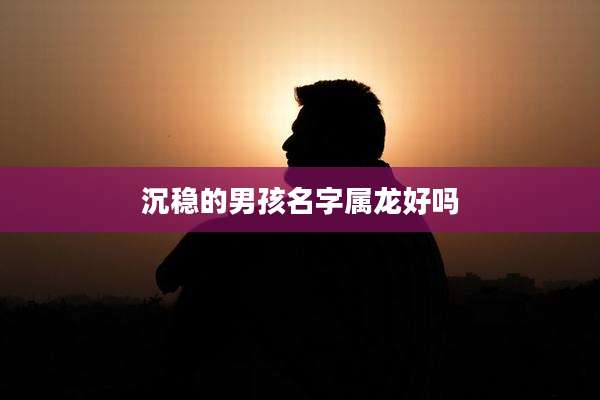 沉稳的男孩名字属龙好吗