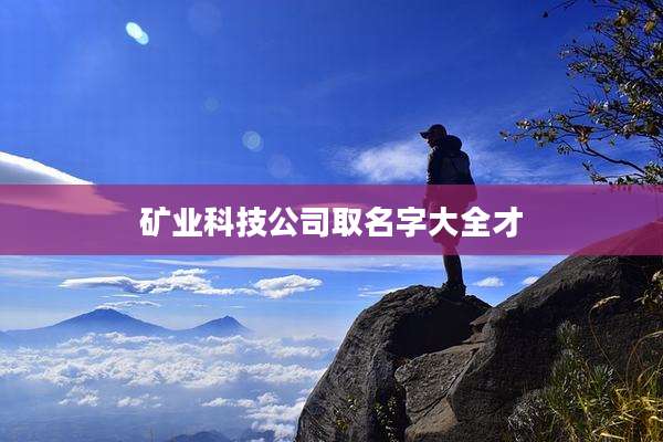 矿业科技公司取名字大全才