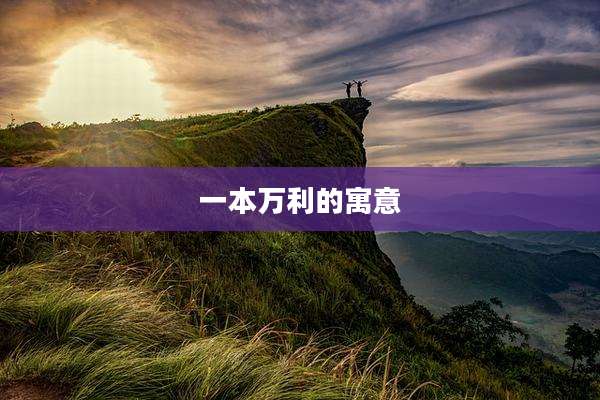 一本万利的寓意
