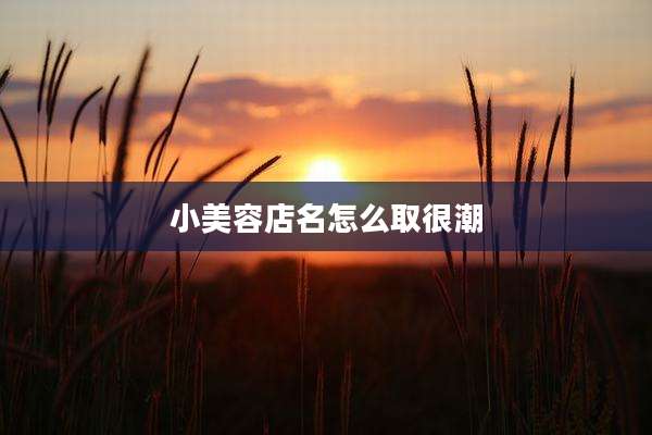 小美容店名怎么取很潮