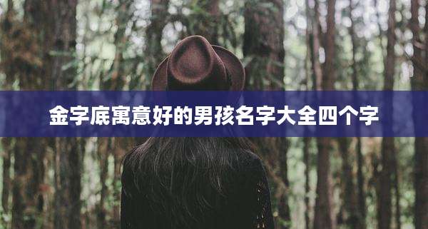 金字底寓意好的男孩名字大全四个字